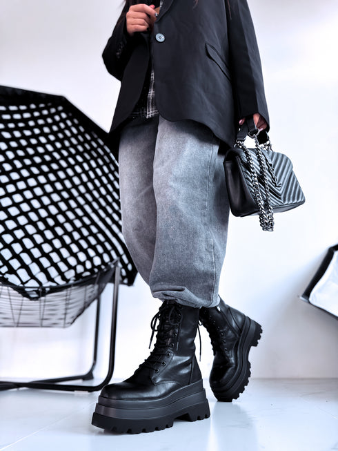 Šņorējami puszābaki "ART HOUSE RQ-57" - MELNI