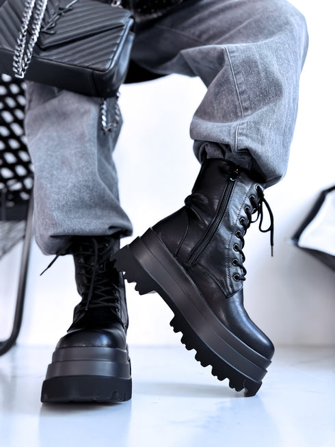 Šņorējami puszābaki "ART HOUSE RQ-57" - MELNI