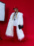 LUX artificial fur coat "ICY" LD05- white