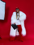 LUX artificial fur coat "ICY" LD05- white