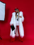 LUX artificial fur coat "ICY" LD05- white