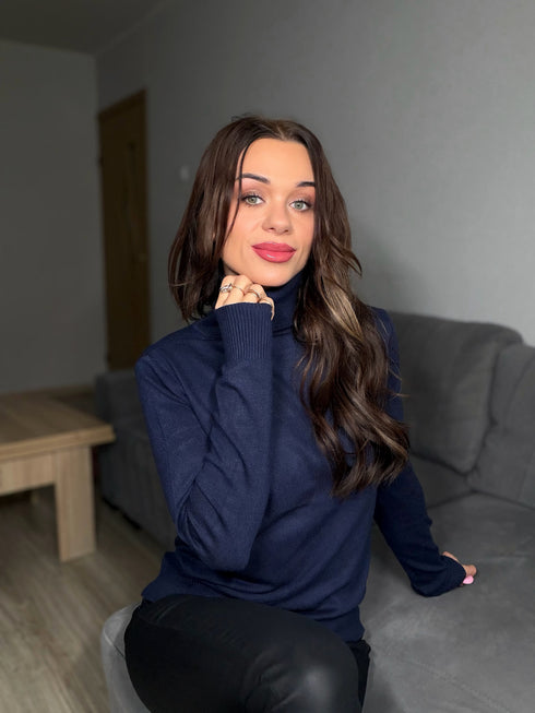 Classic turtleneck - NAVY BLUE