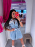 Denim dress "PEARL DENIM" TR0880 - LIGHT BLUE