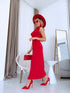 Dress with buttons "MAYA HS9612" - RED