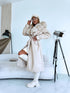 "PUDDING CV2184" leather-look trench coat - BEIGE PRE-ORDER