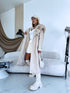 "PUDDING CV2184" leather-look trench coat - BEIGE PRE-ORDER