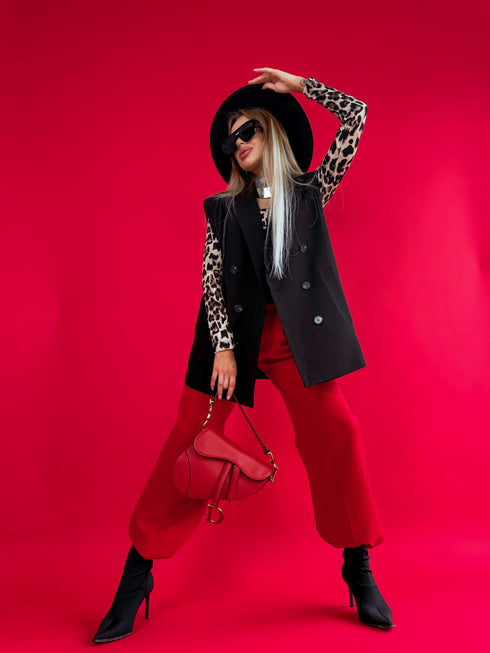 OVERSIZE striukė "SECURITY" - melna