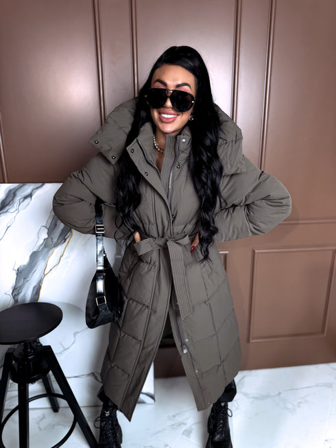 Длинная куртка "ICEBERG" FC7617 - СЕРО-КОРИЧНЕВАЯ