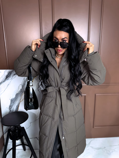 Длинная куртка "ICEBERG" FC7617 - СЕРО-КОРИЧНЕВАЯ