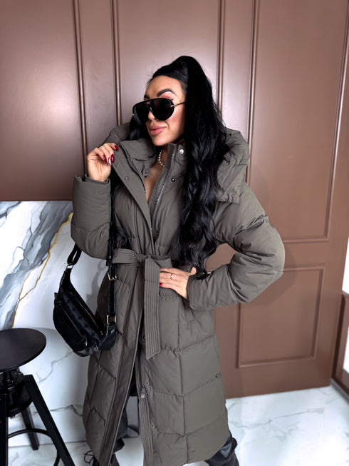 Длинная куртка "ICEBERG" FC7617 - СЕРО-КОРИЧНЕВАЯ