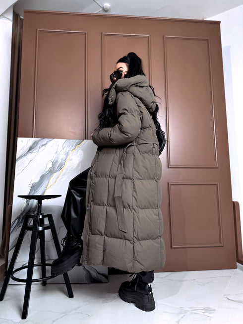 Длинная куртка "ICEBERG" FC7617 - СЕРО-КОРИЧНЕВАЯ