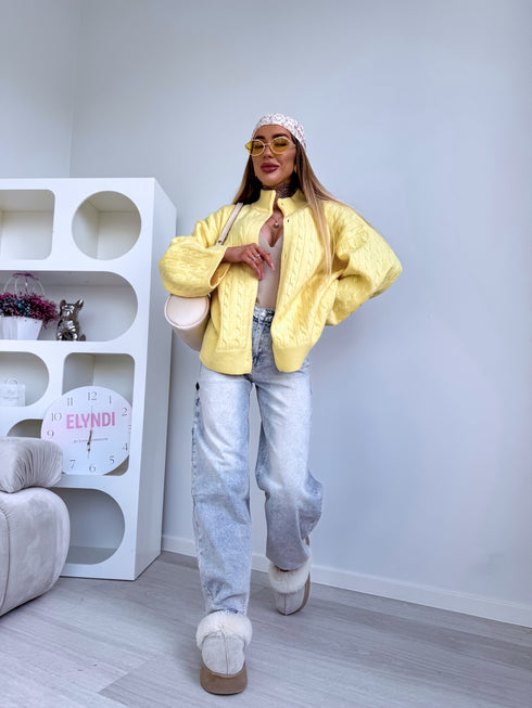 PĪNES raksta jaka "SUNLIGHT HA4472" - DZELTENA