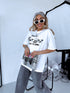 OVERSIZE T-shirt "THE BEST" - WHITE