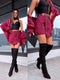 "NEXT LEVEL" shorts 21446 + belt - BURGUNDY