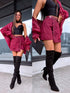 "NEXT LEVEL" shorts 21446 + belt - BURGUNDY
