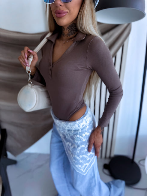 Bodysuit "AMBER FALL" RT118 – Cappuccino