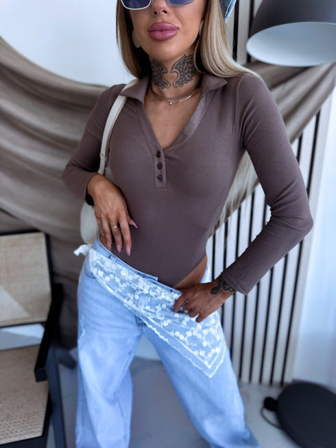 Bodysuit "AMBER FALL" RT118 – Cappuccino