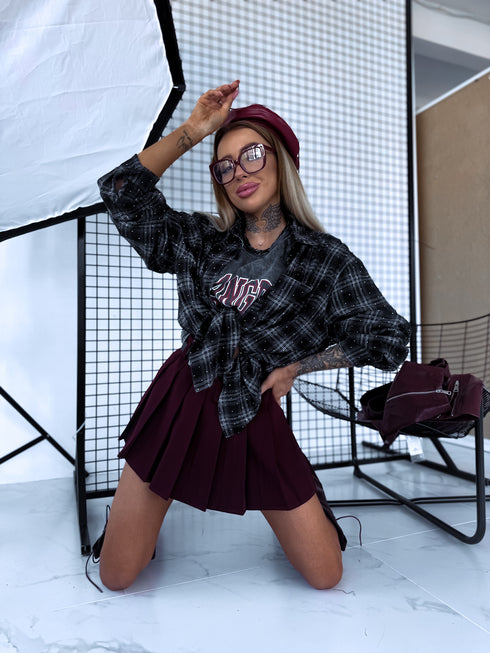 LUX Checked Shirt "KIND" LM81 – Dark Grey