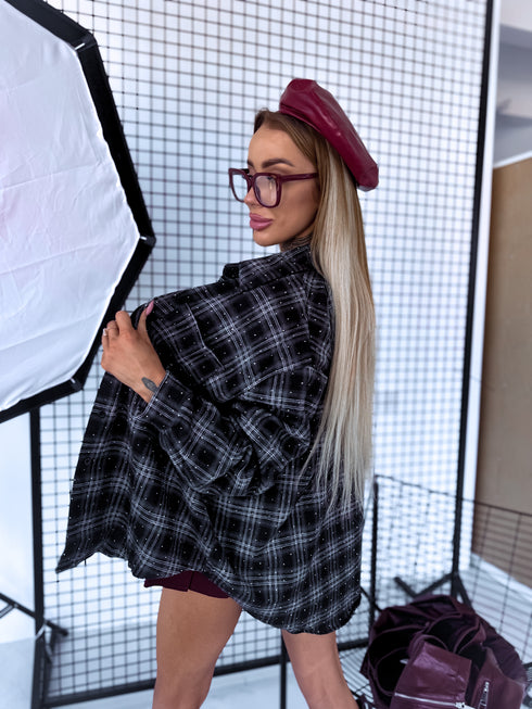 LUX Checked Shirt "KIND" LM81 – Dark Grey PRE-ORDER