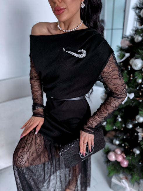 Adīta kleita "ICE QUEEN 55890" - MELNA