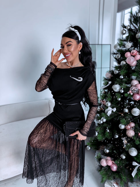 Adīta kleita "ICE QUEEN 55890" - MELNA