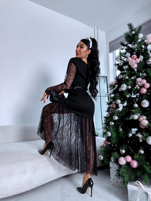 Adīta kleita "ICE QUEEN 55890" - MELNA