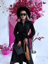 "MASTERPIECE" long shirt dress - BLACK