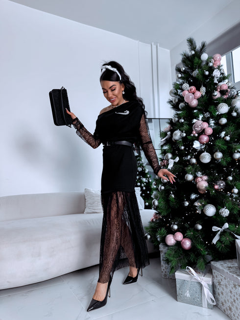 Adīta kleita "ICE QUEEN 55890" - MELNA