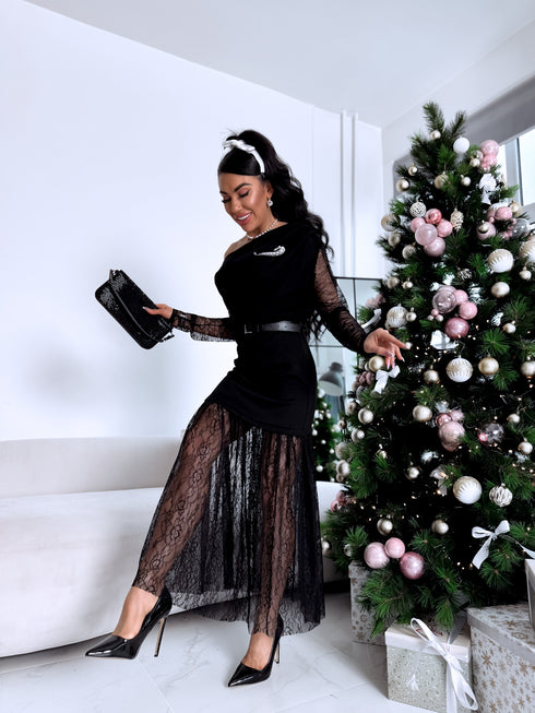 Adīta kleita "ICE QUEEN 55890" - MELNA