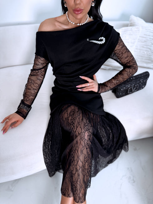 Adīta kleita "ICE QUEEN 55890" - MELNA