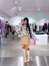 Knitted jacket "AMORE FOR FAVOR 009" - Light Beige