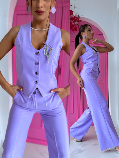 Классический ЖИЛЕТ "OFFICIAL" - лавандовый