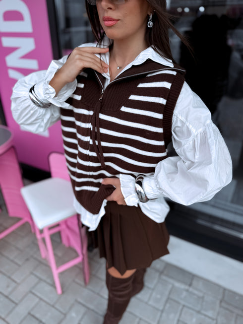 Elastic vest "ONLY YOU 8812" - CHOCO
