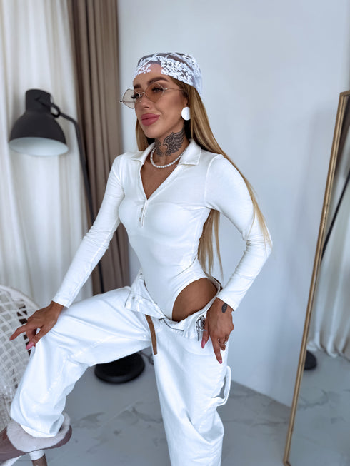 Bodysuit "AMBER FALL" RT118 – Cream White