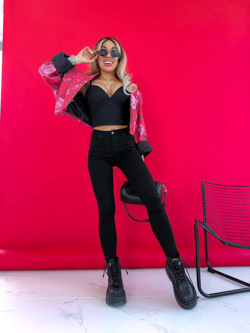 ИДЕАЛЬНЫЕ черные джинсы с пуш-апом 7-1