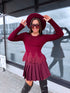 Adīts tops "DAILA" 20663 - BORDO