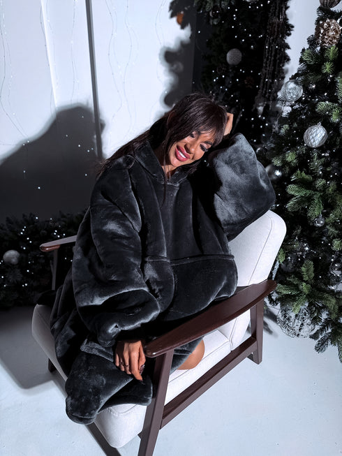 ELYNDI lux blanket sweater - GREEN GRAY