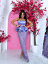Long, flitter dress "MERMAID" - LAVENDER