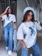 Marškinėliai "DENIM DOG 25044" - ŠVIESIAI PILKA