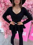 Adīts tops + josta "DOLCE VITA 93019" - MELNS