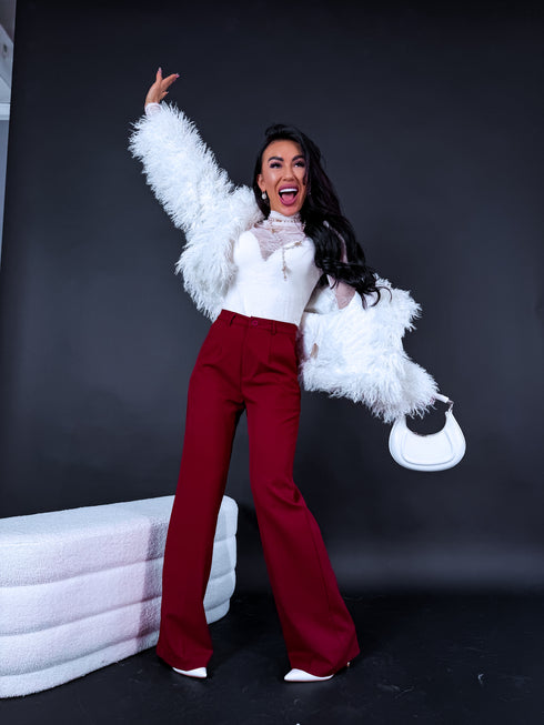 Mākslīgās kažokādas virsjaka "SILVERY" 12250 - BALTA