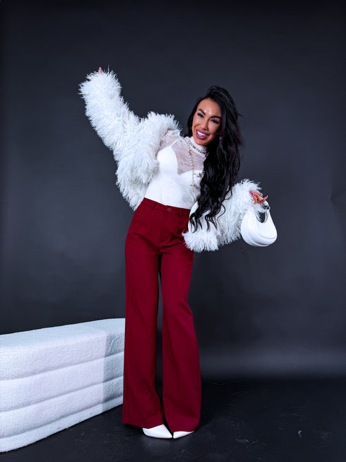 Mākslīgās kažokādas virsjaka "SILVERY" 12250 - BALTA