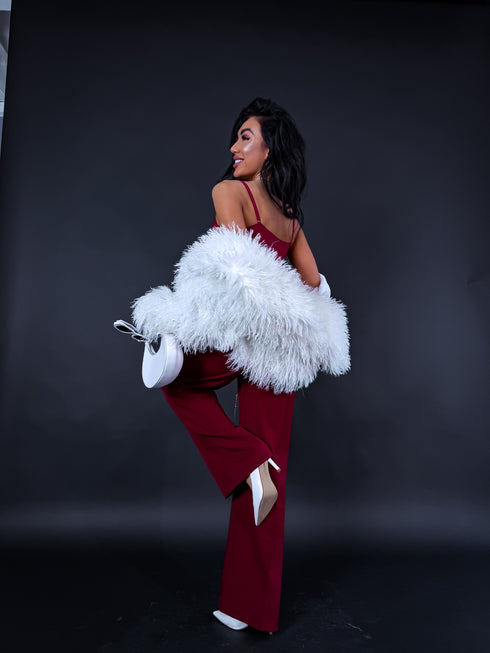 Mākslīgās kažokādas virsjaka "SILVERY" 12250 - BALTA