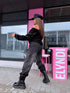 "CREAMY GLEAM MO-4005" sequined jacket - black