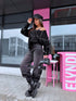"CREAMY GLEAM MO-4005" sequined jacket - black