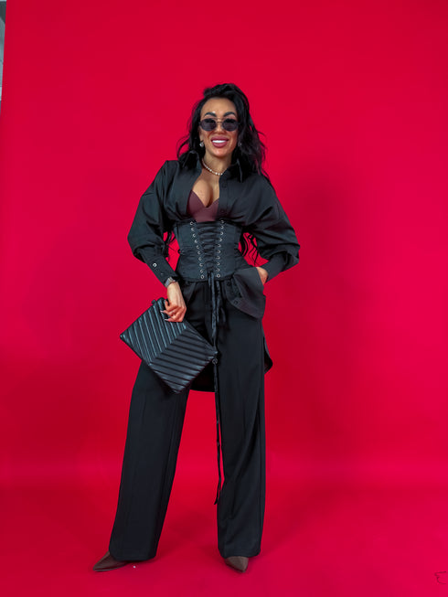 Рубашка "FOCUS" M703 - ЧЕРНАЯ