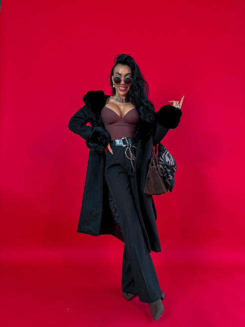 Классические, ЧЁРНЫЕ тканевые брюки "SEASON HIT" VS02