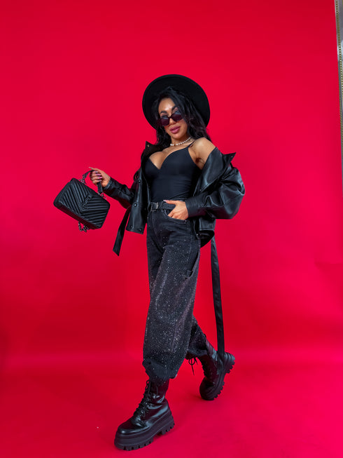 "SERAPHINE GLOW" 8705 jeans - DARK GREY PRE-ORDER