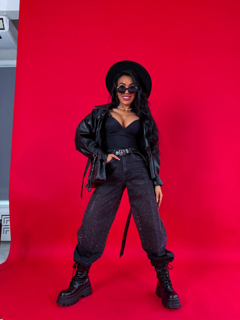 "SERAPHINE GLOW" 8705 jeans - DARK GREY PRE-ORDER