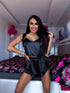 Melns nakts komplekts 115 - šorti + crop tops